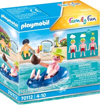 Badegast mit Schwimmreifen