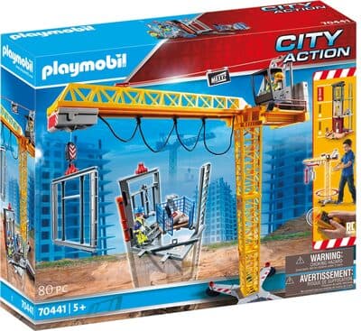 RC-Baukran mit Bauteil