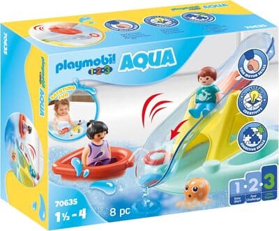 1.2.3 - AQUA Badeinsel mit Wasserrutsche