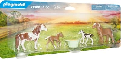 2 Island Ponys mit Fohlen