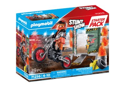 Starter Pack Stuntshow Motorrad mit Feuerwand