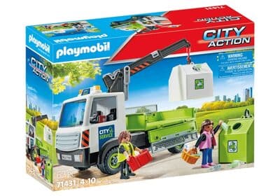 Altglas-LKW mit Container