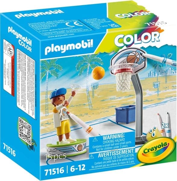 Color Skater mit Basketball