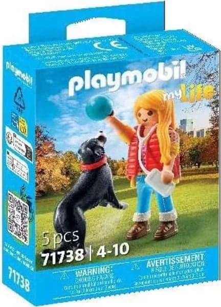 Frau mit Sennenhund