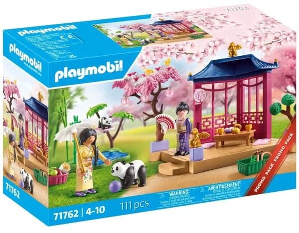 Asiatischer Garten mit Pandafütterung