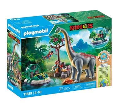 Brachiosaurus-Begegnung mit Luftkissenboot