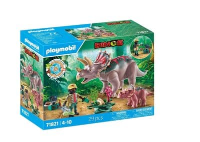 Triceratops mit Jungtier