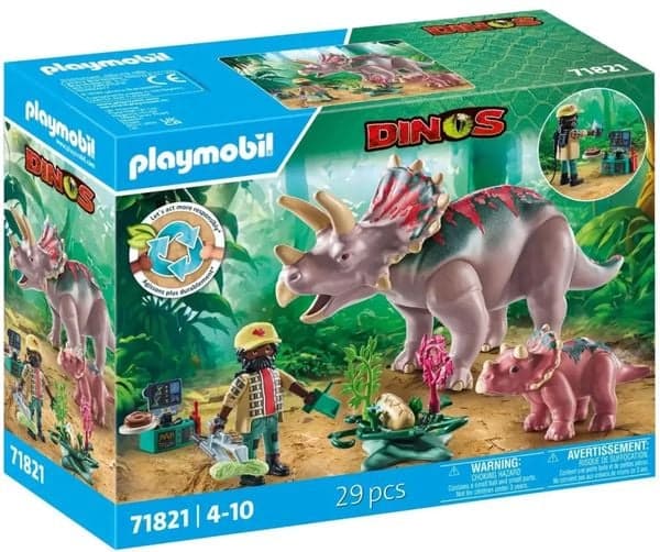 Triceratops mit Jungtier