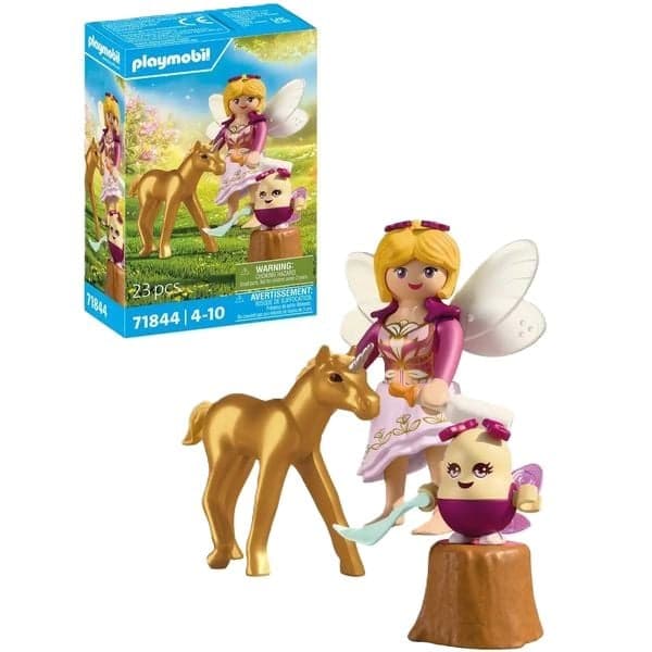 Goldenes Einhornfohlen mit Fee