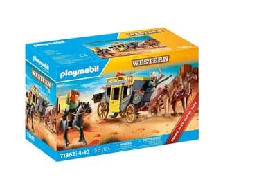 Postkutschenüberfall im Wilden Westen