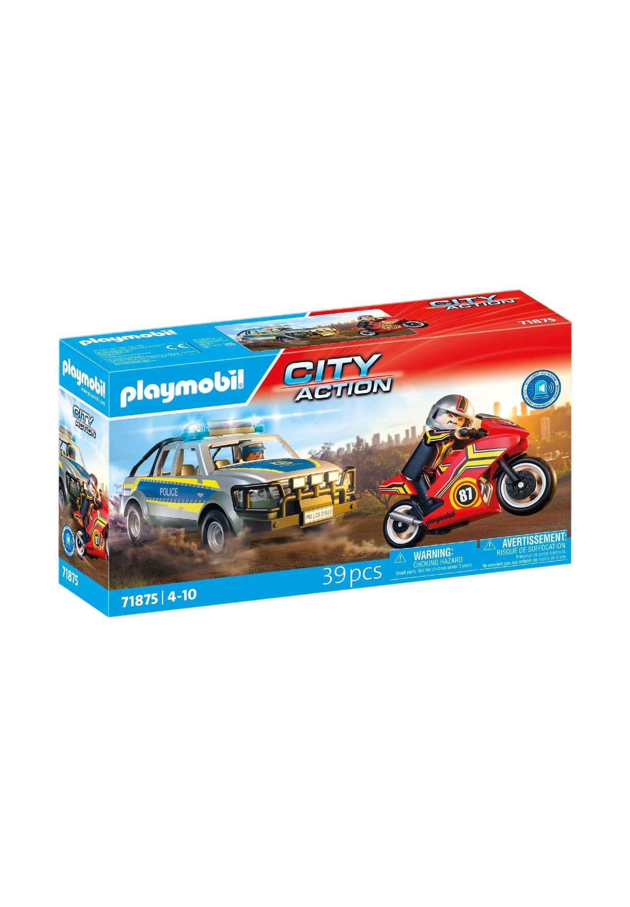 City Action - Verfolgungsjagd mit Polizei Pick-Up 71875, 152 MEHRFARBIG, 99