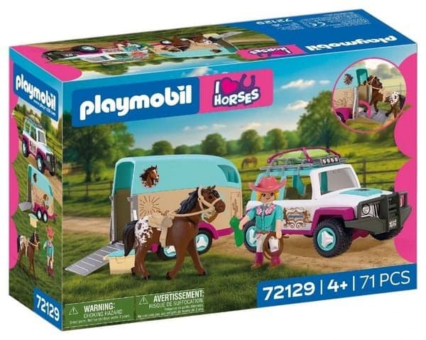 Geländewagen mit Pferdeanhänger
