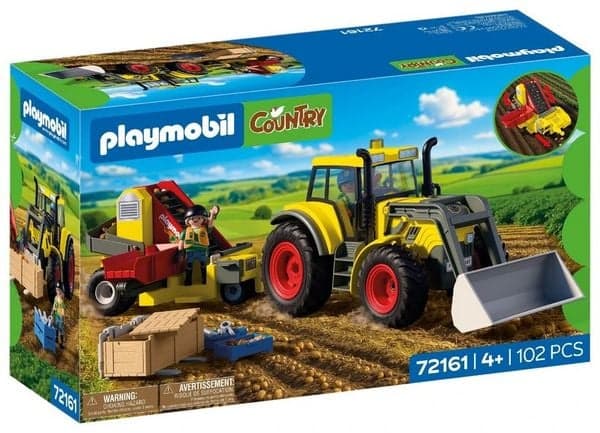 Großer Traktor mit Kartoffelroder