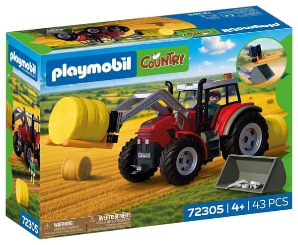 Großer Traktor mit Heuballen